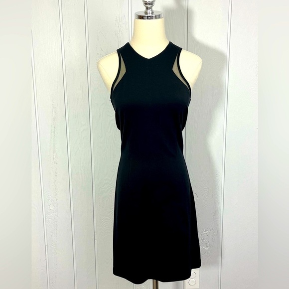 BB DAKOTA - Black Bodycon Sheath Dress with Sheer Mesh Panels - Size Small - New - Picture 4 of 16